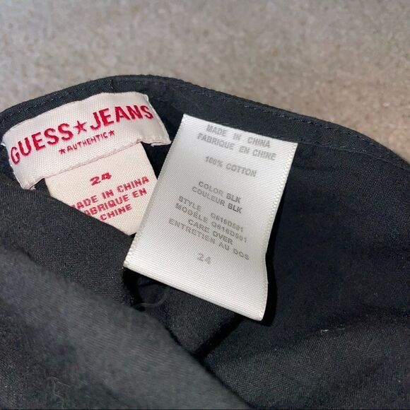 Guess Jeans Authentic black floral embroidered circle skirt size 24 - Picture 5 of 6